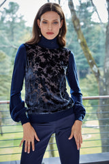 Burnout Velvet Sweater