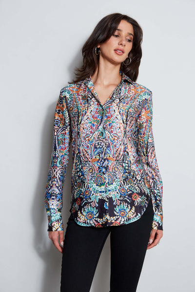 T-Tahari Royal Garden Button Down Shirt Image 1