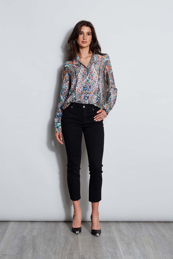 28" Denim Skinny Button Jeans