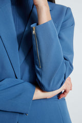T-Tahari Single Button Blazer with Zip Sleeve
