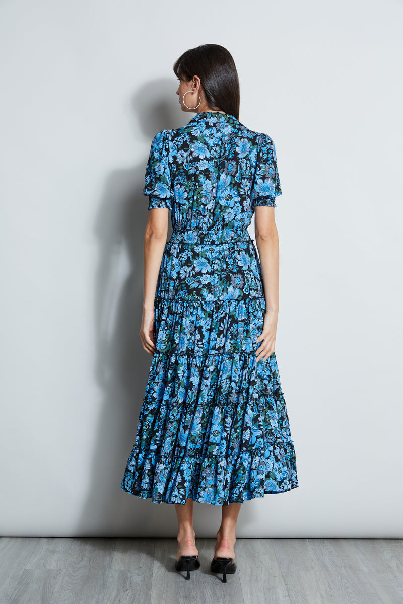 T-Tahari Floral Maxi Shirt Dress