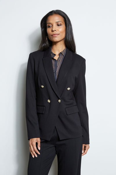 T-Tahari Double Breasted Knit Blazer Image 2