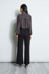 T-Tahari Dot Print Button Down Shirt