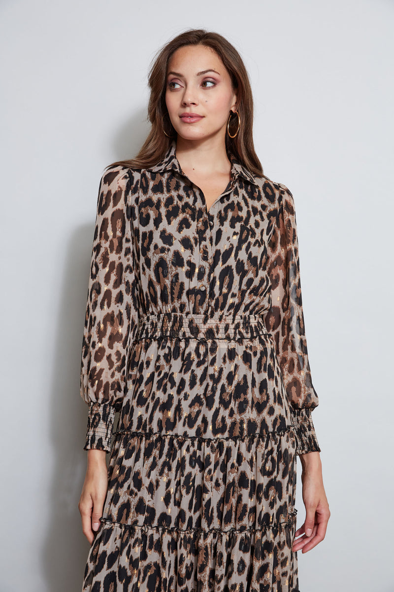 T Tahari Leopard Maxi Shirt Dress Elie Tahari T Tahari Leopard Maxi Shirt Dress Elie Tahari