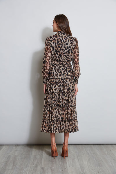 T Tahari Leopard Maxi Shirt Dress Image 4