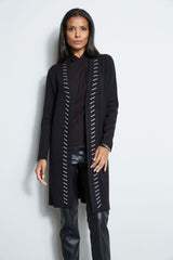 T-Tahari Stitched Long Cardigan