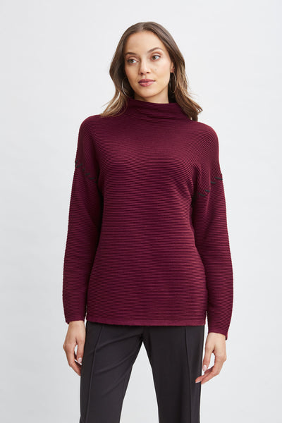 T-Tahari Stitched Shoulder Sweater Image 1