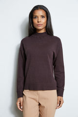 T-Tahari Mock Neck Stitch Sweater