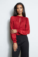 T-Tahari Airflow Keyhole Shirt