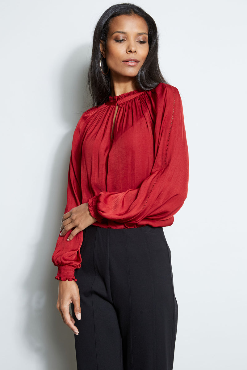 T-Tahari Airflow Keyhole Shirt