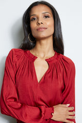 T-Tahari Airflow Keyhole Shirt