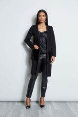 T-Tahari Faux Fur Pocket Cardigan