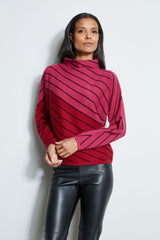 T-Tahari Color Block Stripe Sweater