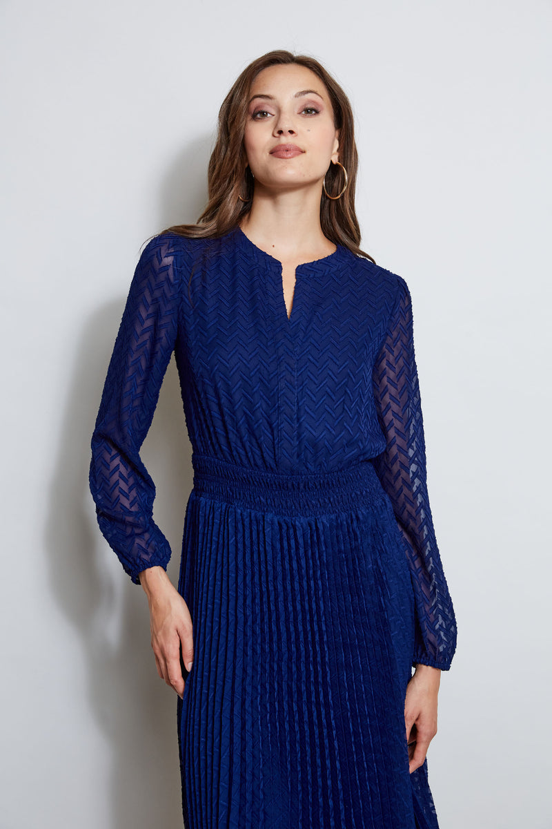 T-Tahari Textured Midi Dress