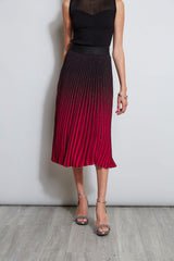 T-Tahari Pleated Metallic Ombre Skirt