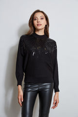 T-Tahari Ombre Sequin Sweater