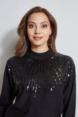 T-Tahari Ombre Sequin Sweater