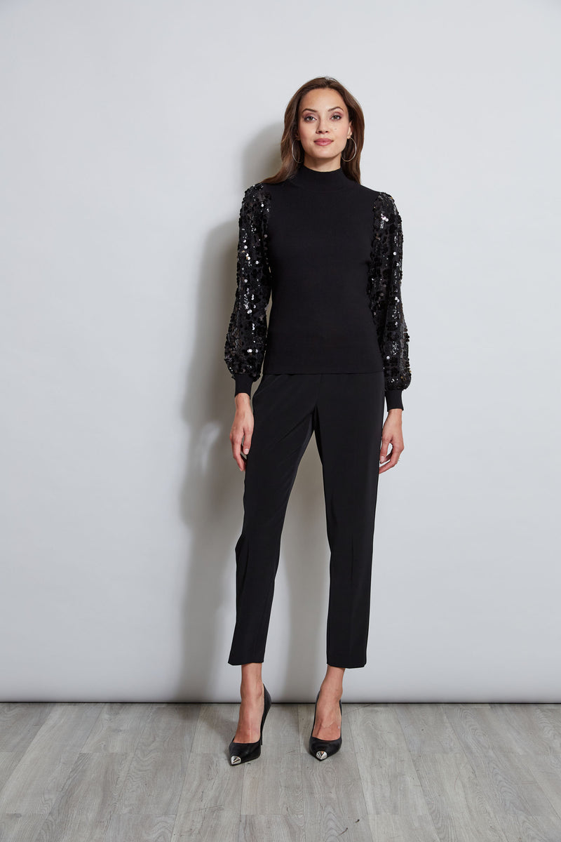 Tahari Sequin Sleeve Knit