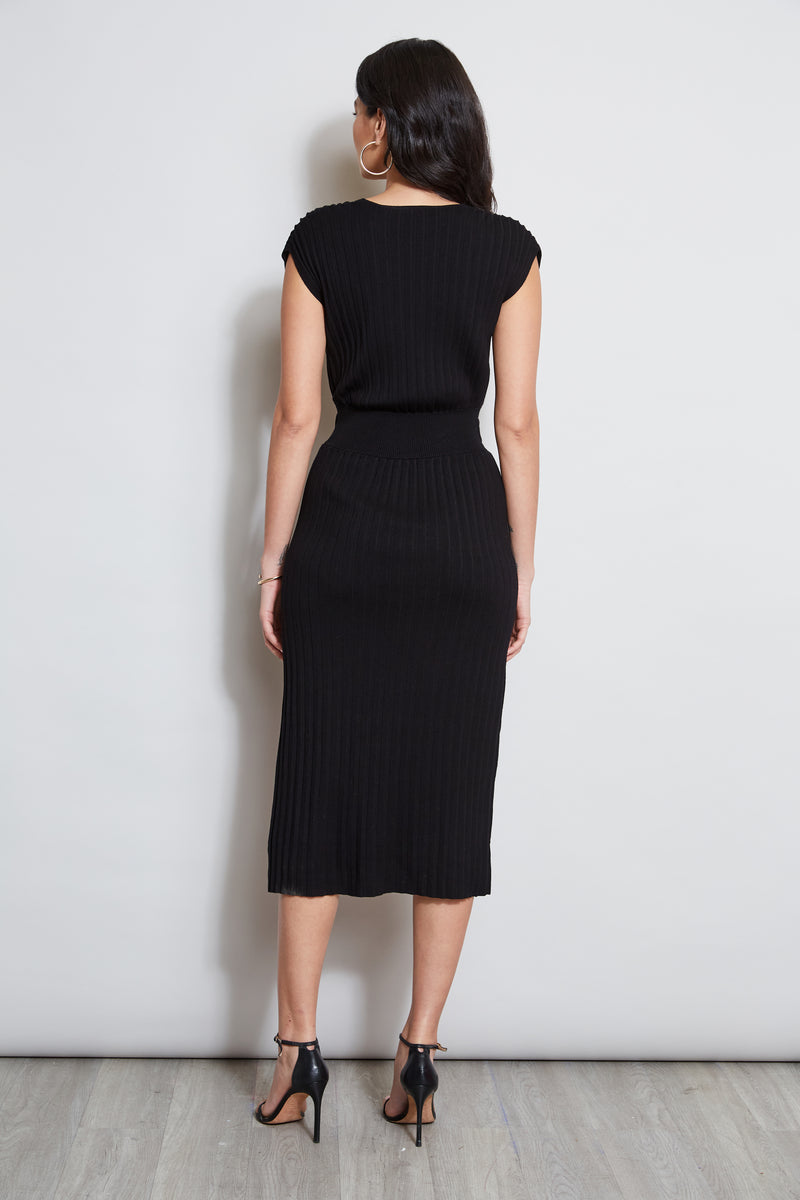 T-Tahari V-Neck Knit Dress