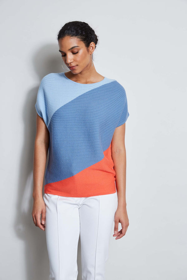T-Tahari Relaxed Colorblock Sweater