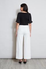 T-Tahari Wide Leg Button Pant