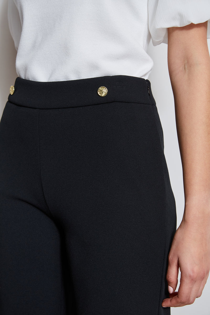 T-Tahari Wide Leg Button Pant