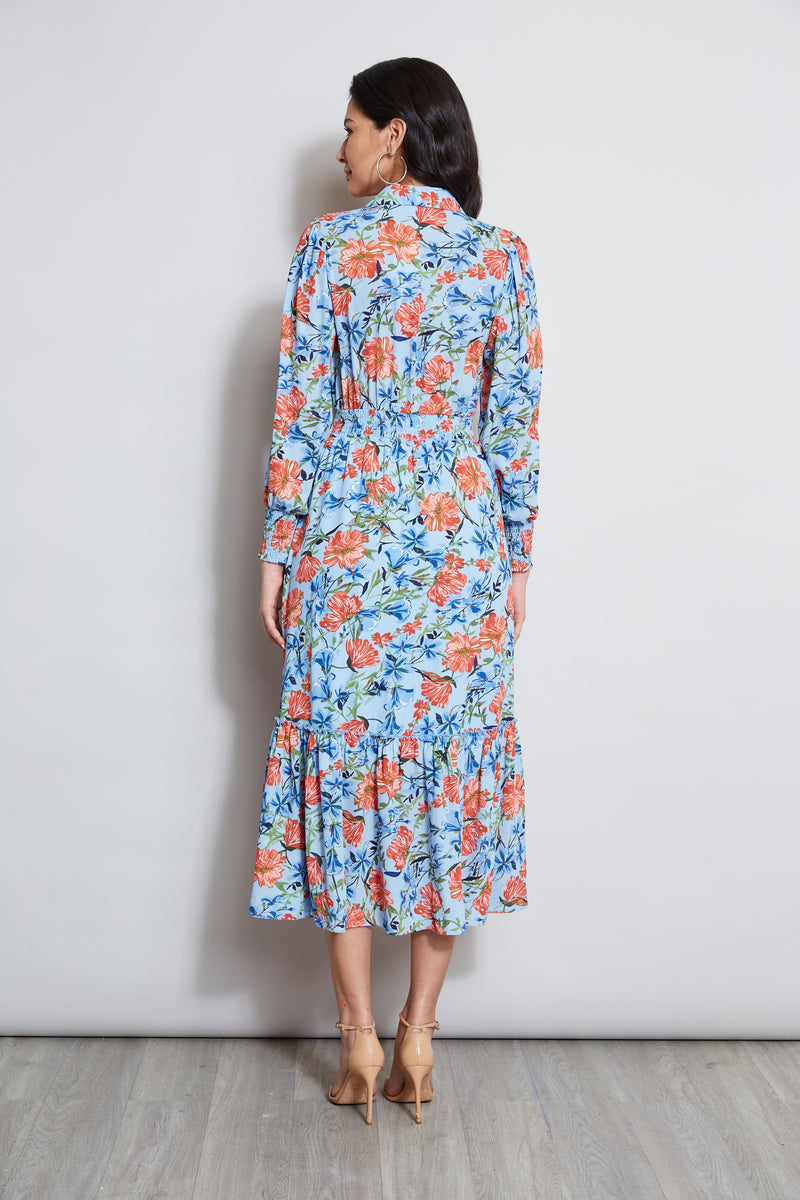 T-Tahari Garden Floral Shirt Dress