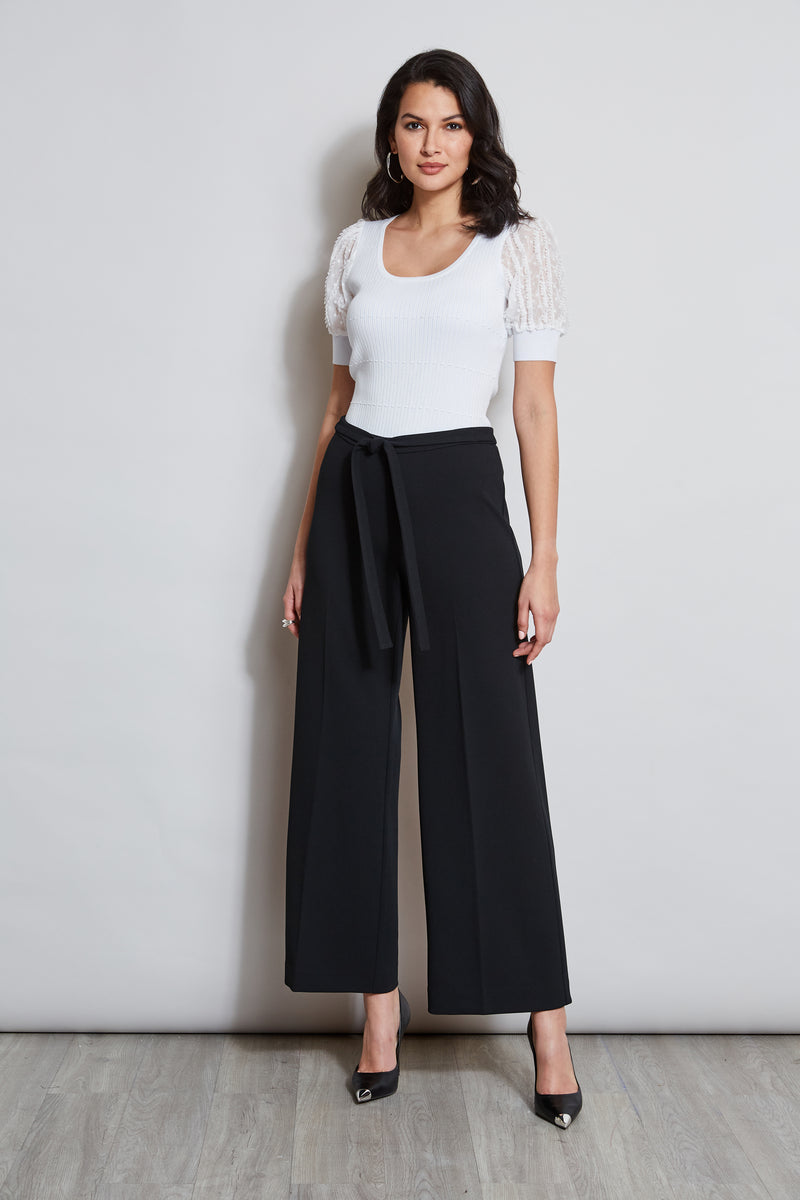 T-Tahari Wide Leg Tie Pant