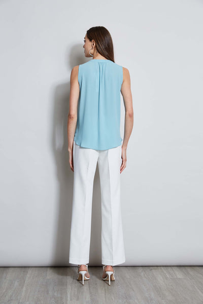 T-Tahari Sleeveless Split Neck Top Image 4