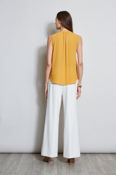 T-Tahari Sleeveless Split Neck Top Image 4