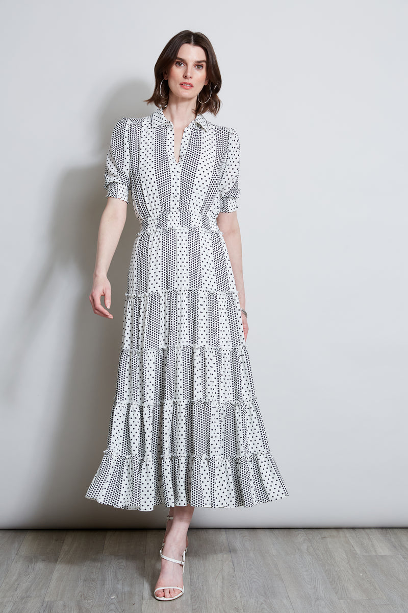 T-Tahari Dot Shirt Dress Elie Tahari T-Tahari Dot Shirt Dress Elie Tahari