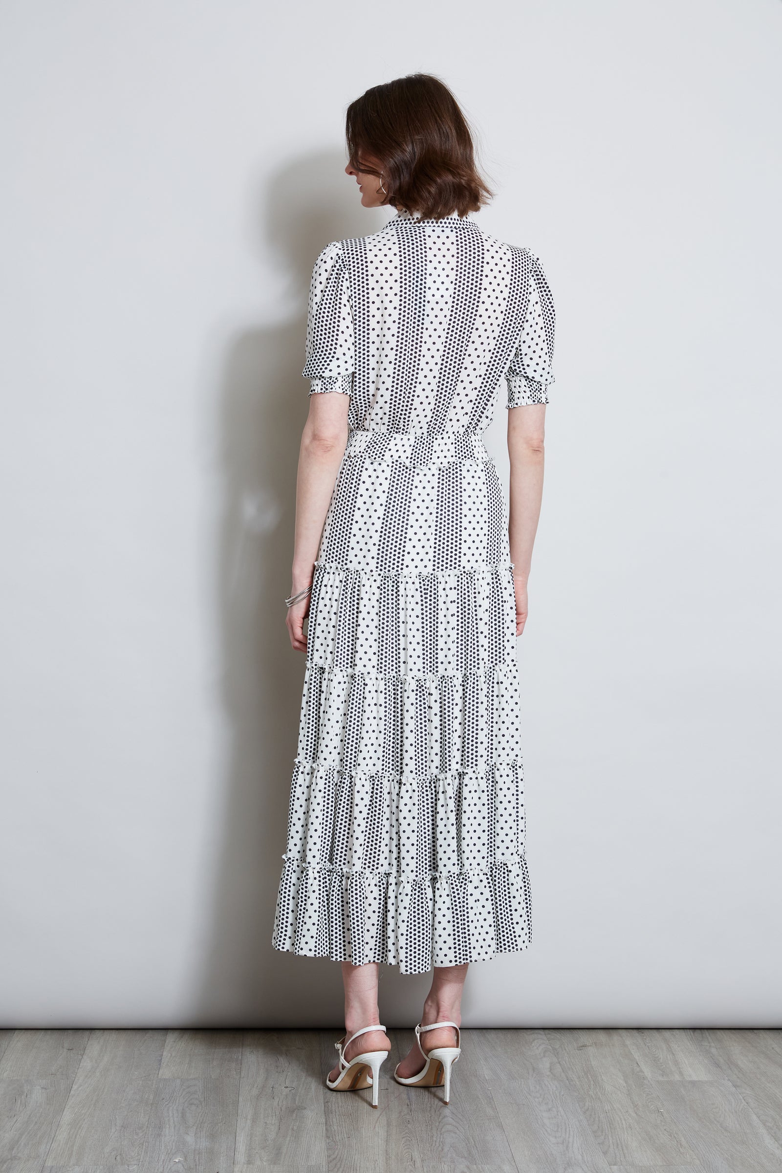T Tahari Dot Shirt Dress Elie Tahari