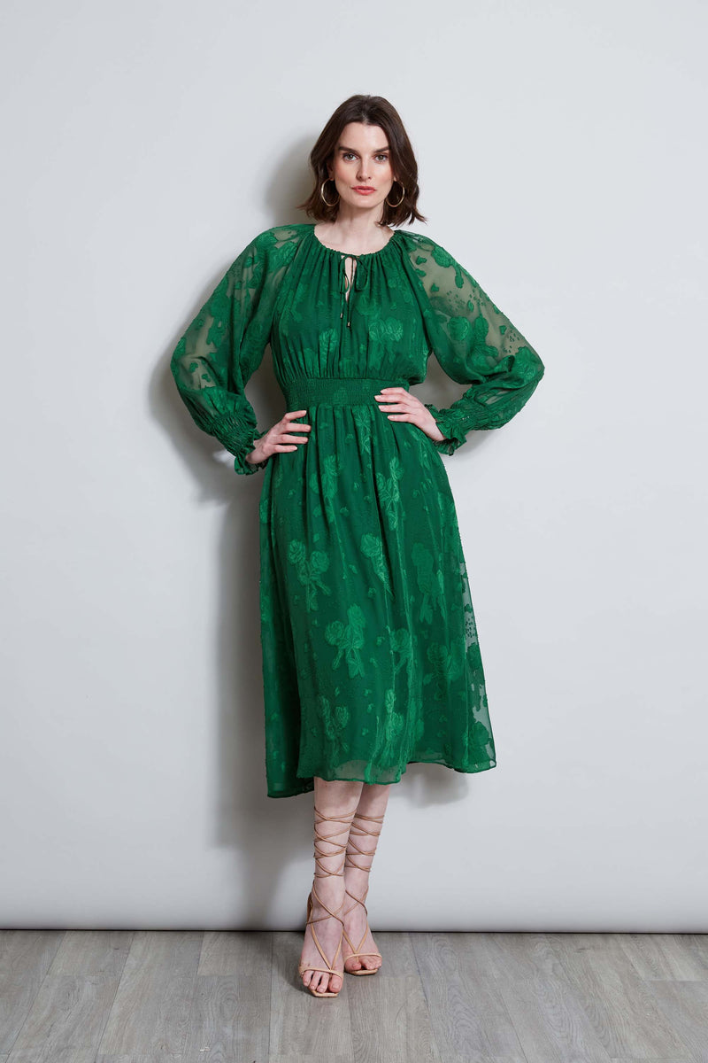 T Tahari Floral Burnout Dress Elie Tahari