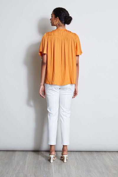 T-Tahari Flutter Sleeve Shirt Image 4