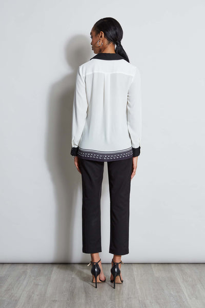 T-Tahari Paisley Scarf Print Shirt Image 4