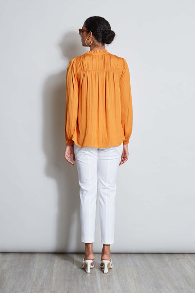 T-Tahari Tie Neck Airflow Shirt Image 4