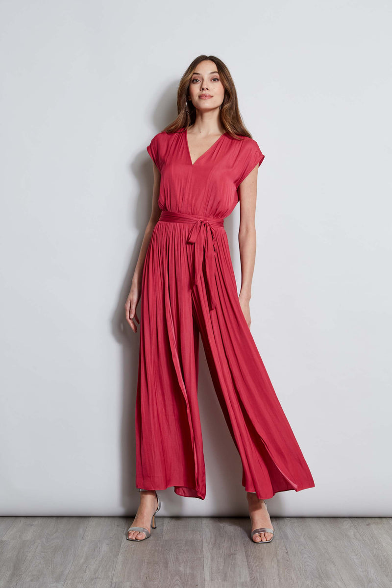 T-Tahari Pleated Jumpsuit