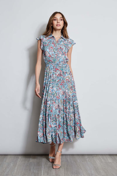 T-Tahari Paisley Midi Dress Image 1