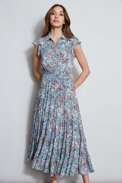 T-Tahari Paisley Midi Dress Image 2