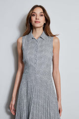 T-Tahari Snake Mesh Print Shirt Dress