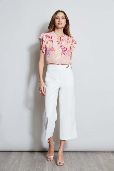 T-Tahari Garden Flutter Sleeve Shirt Image 2