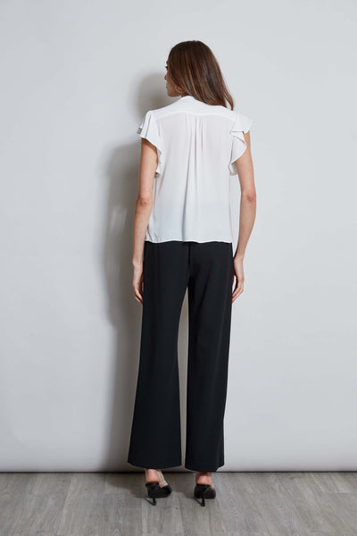 T-Tahari Flutter Sleeve Shirt Image 4