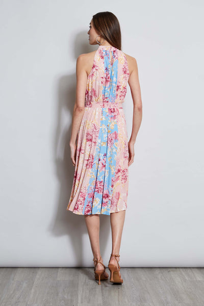 T-Tahari Pleated Garden Halter Dress Image 4