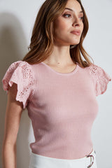 T-Tahari Lace Sleeve Knit