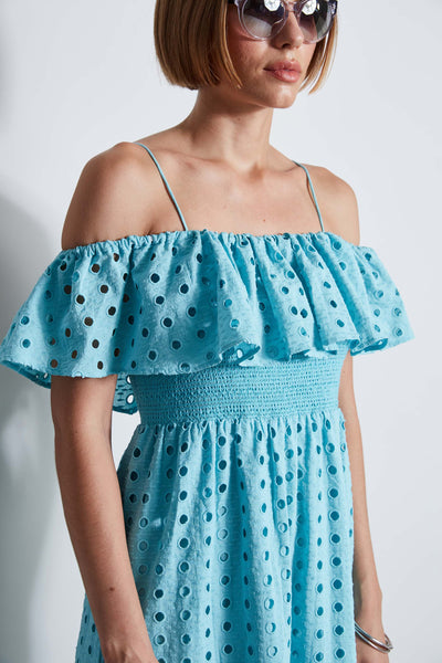 T-Tahari Eyelet Maxi Dress Image 3
