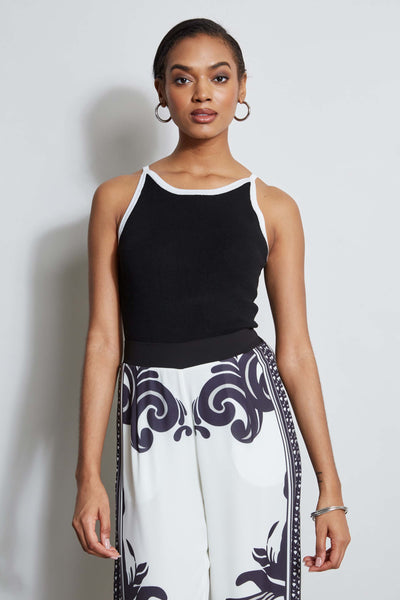 T-Tahari Contrast Knit Tank Image 1