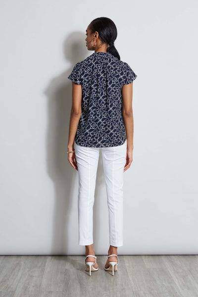T-Tahari Knotted Dream V-Neck Top Image 3