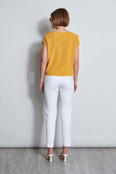 T-Tahari Twist Knot Short Sleeve Sweater Image 4