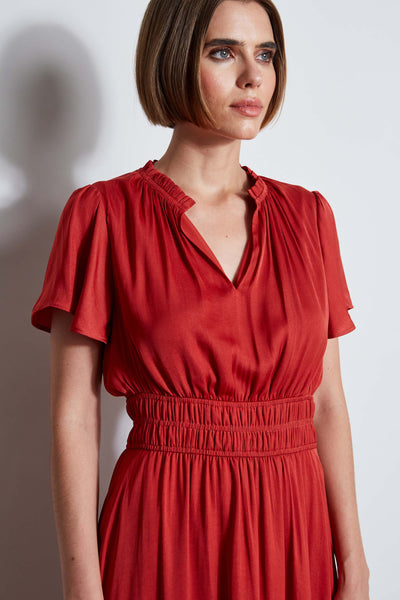 T-Tahari Flutter Sleeve Midi Dress Image 3