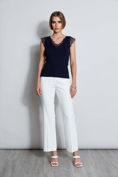 T-Tahari Lace Trim Sweater Image 2